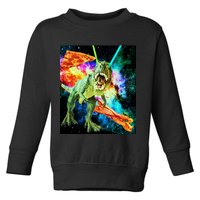 Space Hunger Wars T-Rex Pizza Bacon Toddler Sweatshirt
