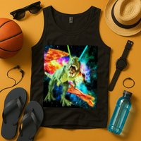 Space Hunger Wars T-Rex Pizza Bacon Tank Top