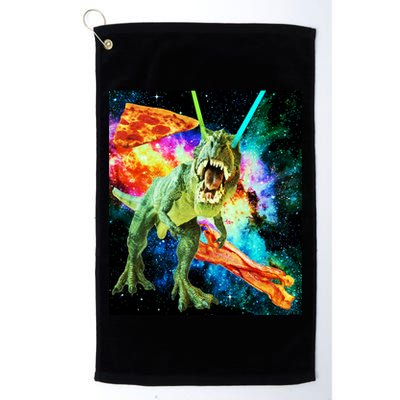 Space Hunger Wars T-Rex Pizza Bacon Golf Towel