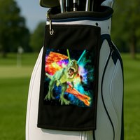 Space Hunger Wars T-Rex Pizza Bacon Golf Towel