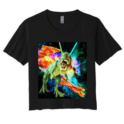 Space Hunger Wars T-Rex Pizza Bacon Crop Top