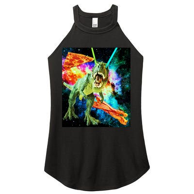 Space Hunger Wars T-Rex Pizza Bacon Women's Perfect Tri Rocker Tank