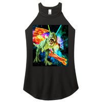 Space Hunger Wars T-Rex Pizza Bacon Women's Perfect Tri Rocker Tank