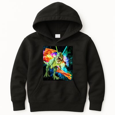 Space Hunger Wars T-Rex Pizza Bacon Kids Hoodie
