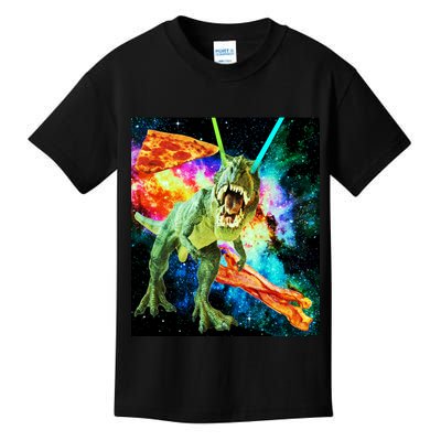 Space Hunger Wars T-Rex Pizza Bacon Kids T-Shirt