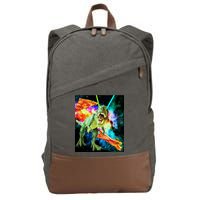 Space Hunger Wars T-Rex Pizza Bacon Cotton Canvas Backpack