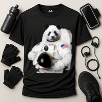 Space Panda USA Astronaut Cooling Performance Crew T-Shirt