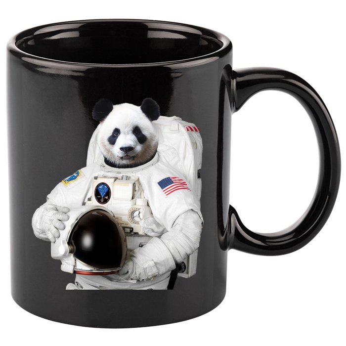 Space Panda USA Astronaut 11oz C Handle Ceramic Mug