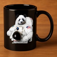 Space Panda USA Astronaut 11oz C Handle Ceramic Mug