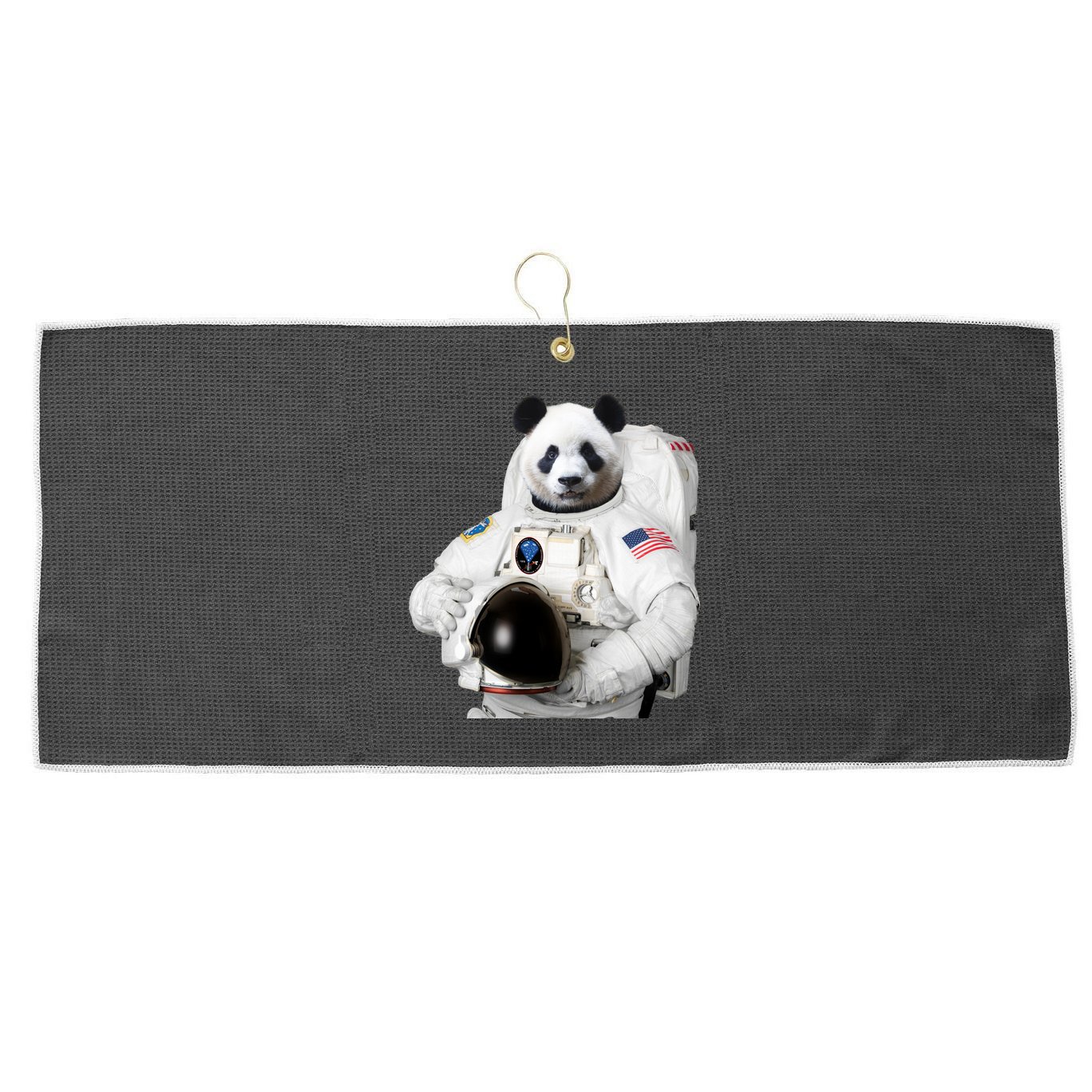 Space Panda USA Astronaut Large Microfiber Waffle Golf Towel