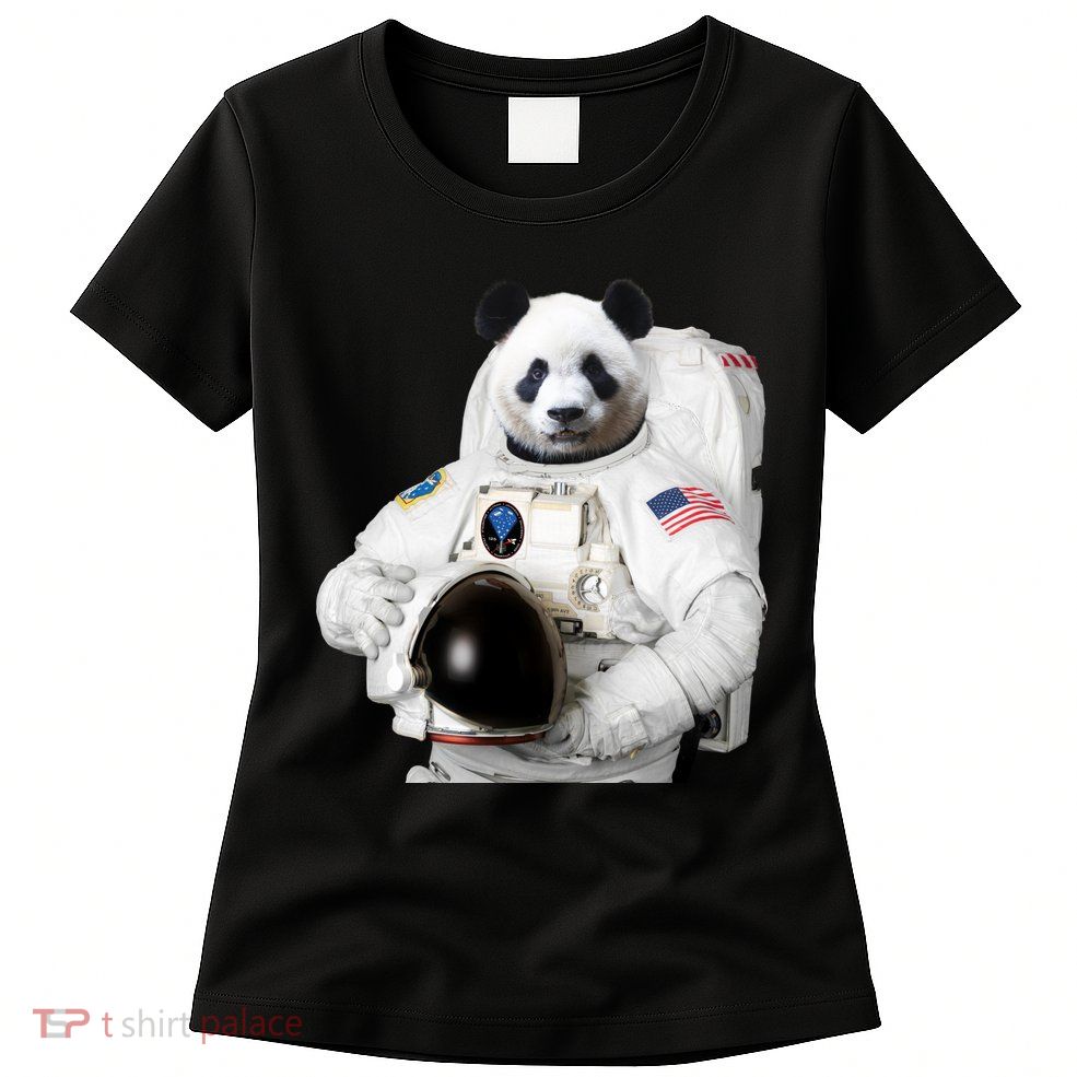 Space Panda USA Astronaut Womens T-Shirt