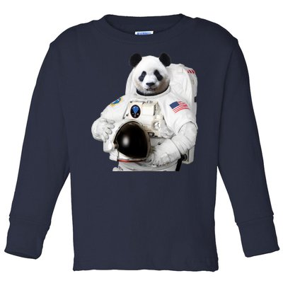 Space Panda USA Astronaut Toddler Long Sleeve Shirt