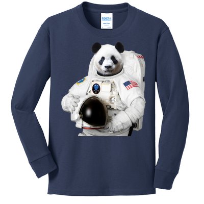 Space Panda USA Astronaut Kids Long Sleeve Shirt