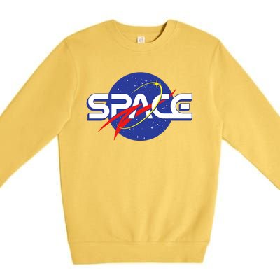 Space Retro logo Premium Crewneck Sweatshirt