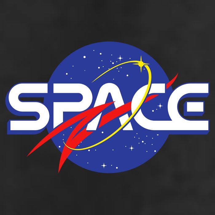 Space Retro logo 7 Panel Mesh Trucker Snapback Hat