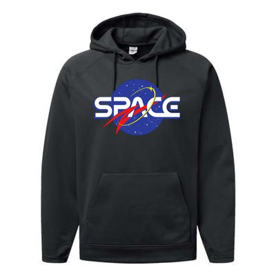 Space Retro logo Performance Fleece Hoodie