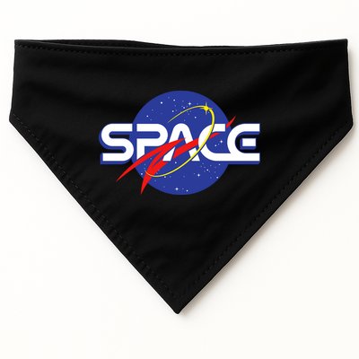 Space Retro logo USA-Made Doggie Bandana
