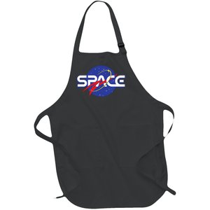 Space Retro logo Full-Length Apron With Pockets