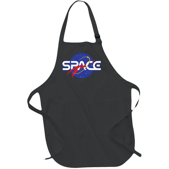 Space Retro logo Full-Length Apron With Pockets