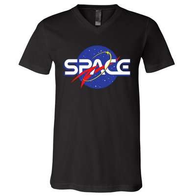 Space Retro logo V-Neck T-Shirt