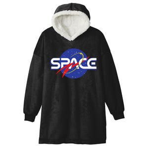 Space Retro logo Hooded Wearable Blanket