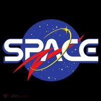 Space Retro logo Drawstring Bag