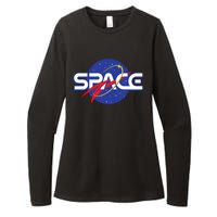 Space Retro logo Womens CVC Long Sleeve Shirt