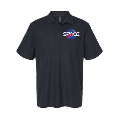 Space Retro logo Softstyle Adult Sport Polo