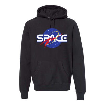 Space Retro logo Premium Hoodie