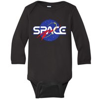 Space Retro logo Baby Long Sleeve Bodysuit