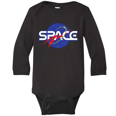 Space Retro logo Baby Long Sleeve Bodysuit