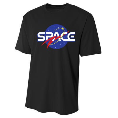 Space Retro logo Performance Sprint T-Shirt