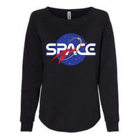 Space Retro logo Womens California Wash Sweatshirt