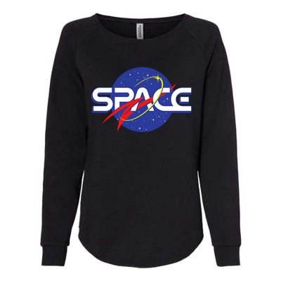 Space Retro logo Womens California Wash Sweatshirt