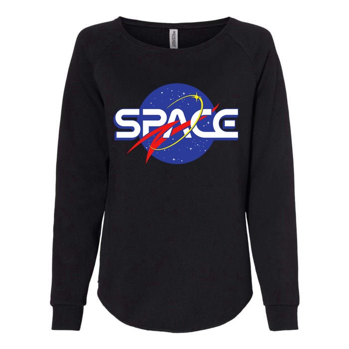 Space Retro logo Womens California Wash Sweatshirt