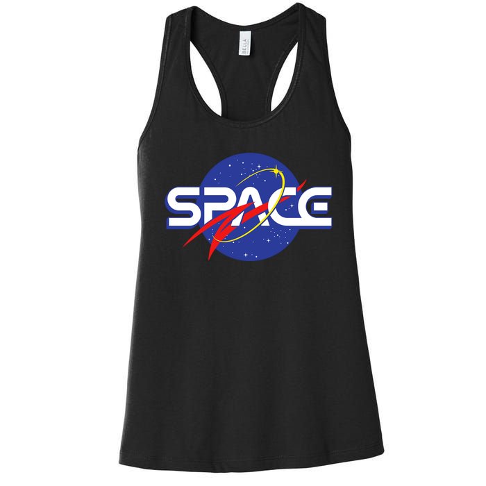 Space Retro logo Women's Racerback Tank