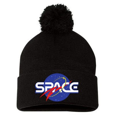 Space Retro logo Pom Pom 12in Knit Beanie
