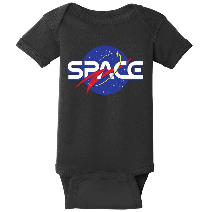 Space Retro logo Baby Bodysuit