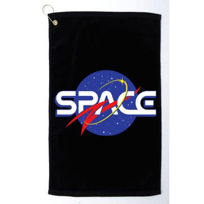 Space Retro logo Platinum Collection Golf Towel