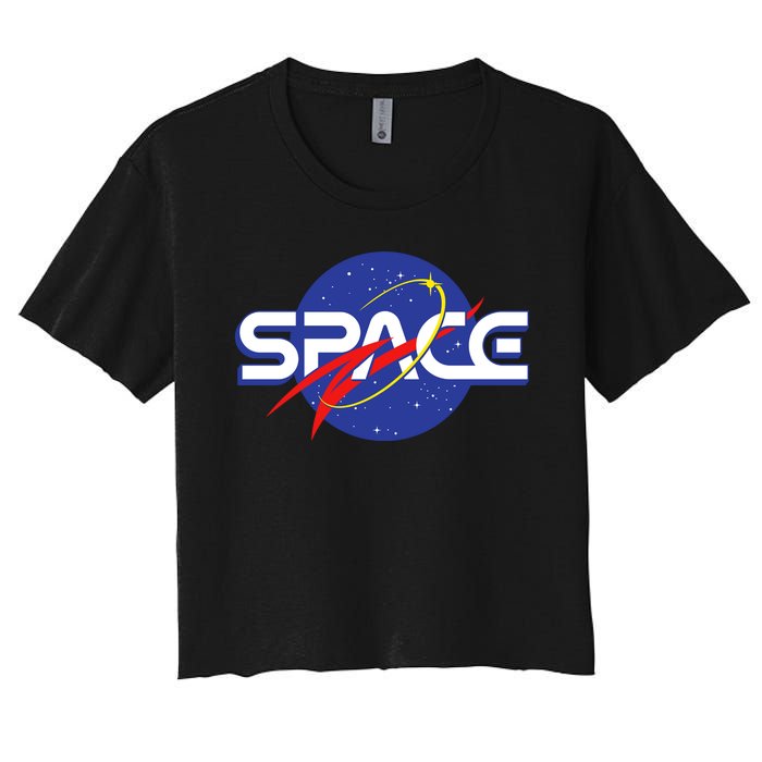 Space Retro logo Women's Crop Top Tee