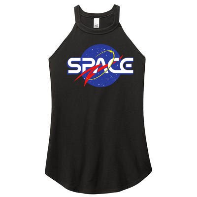 Space Retro logo Women's Perfect Tri Rocker Tank