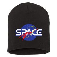 Space Retro logo Short Acrylic Beanie