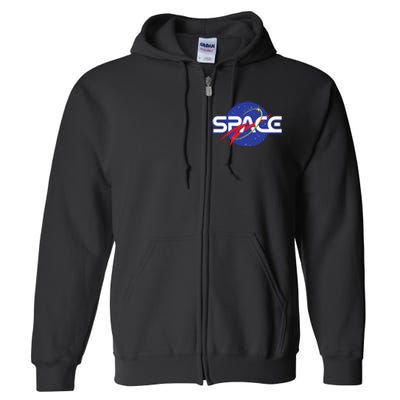 Space Retro logo Full Zip Hoodie