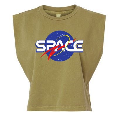 Space Retro logo Garment-Dyed Women's Muscle Tee