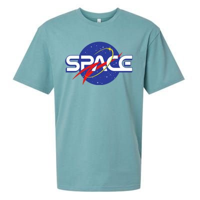 Space Retro logo Sueded Cloud Jersey T-Shirt