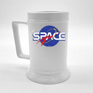 Space Retro logo Beer Stein