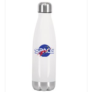 Space Retro logo Stainless Steel Insulated Water Bottle