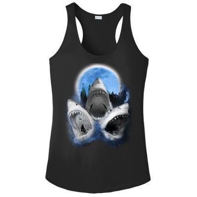 Space Sharks Universe Trio Ladies PosiCharge Competitor Racerback Tank