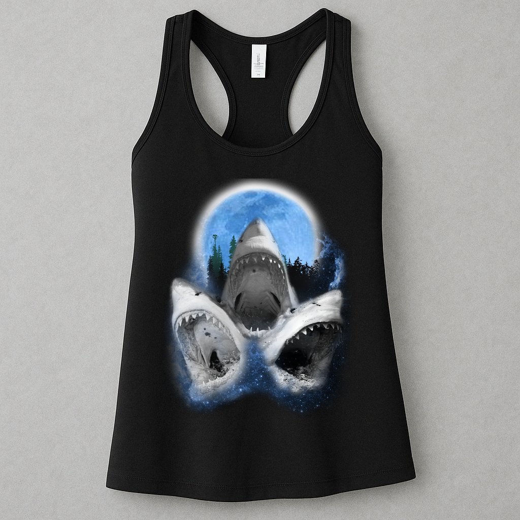 Space Sharks Universe Trio Womens Tank Top