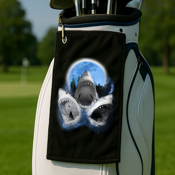 Space Sharks Universe Trio Golf Towel